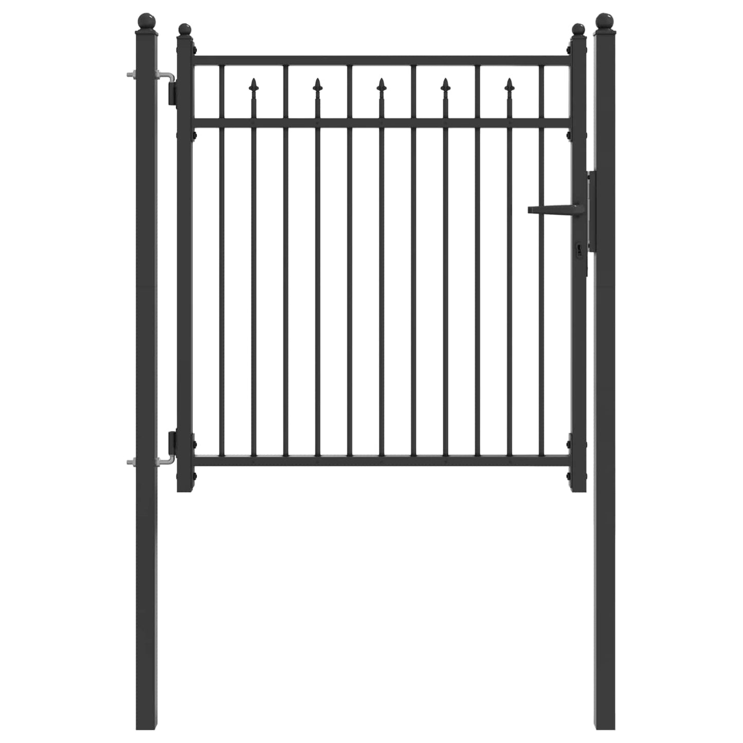 Fence Gate HORST 100 x 100 cm Metal Black Lockable