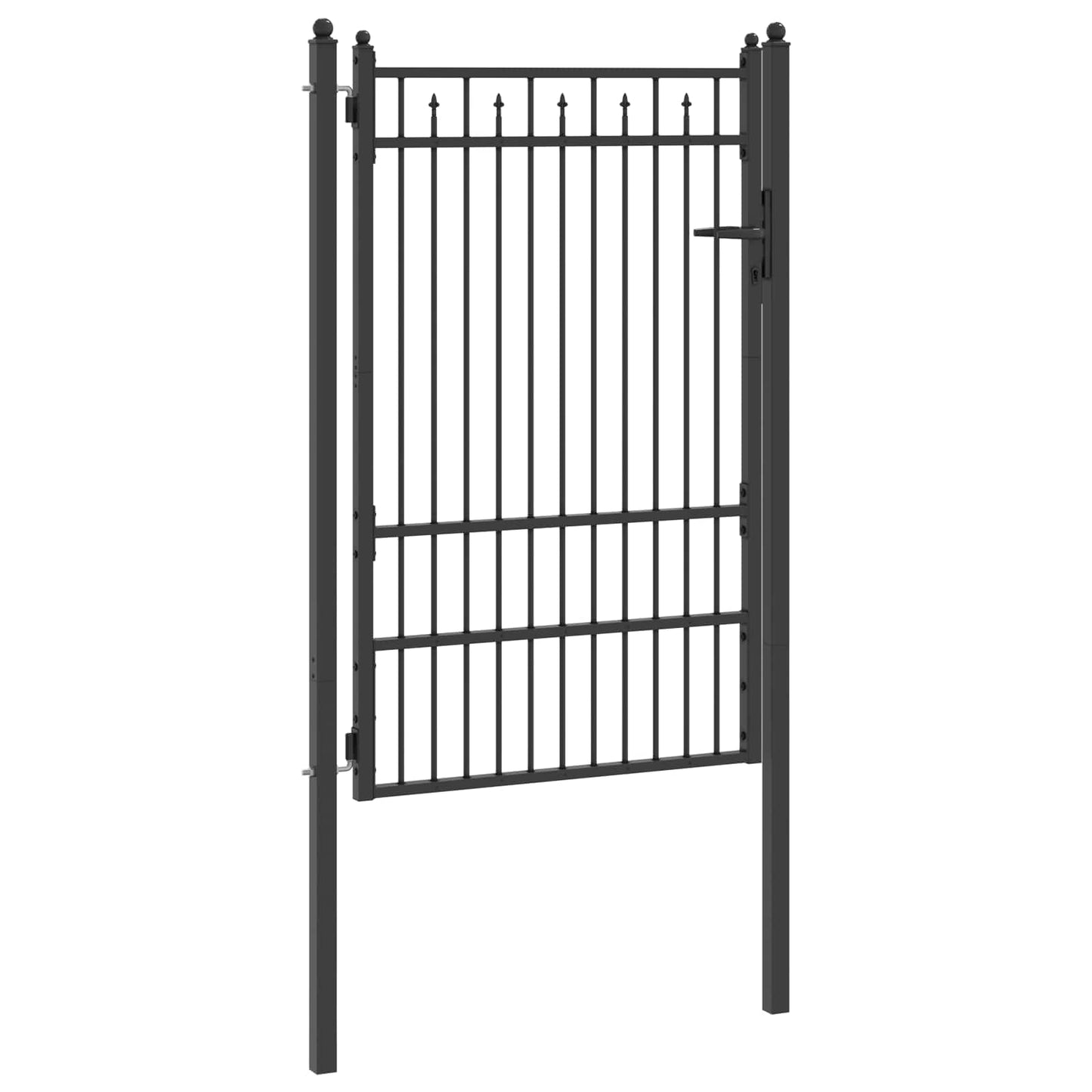 Fence Gate HORST 100 x 150 cm Metal Black Lockable