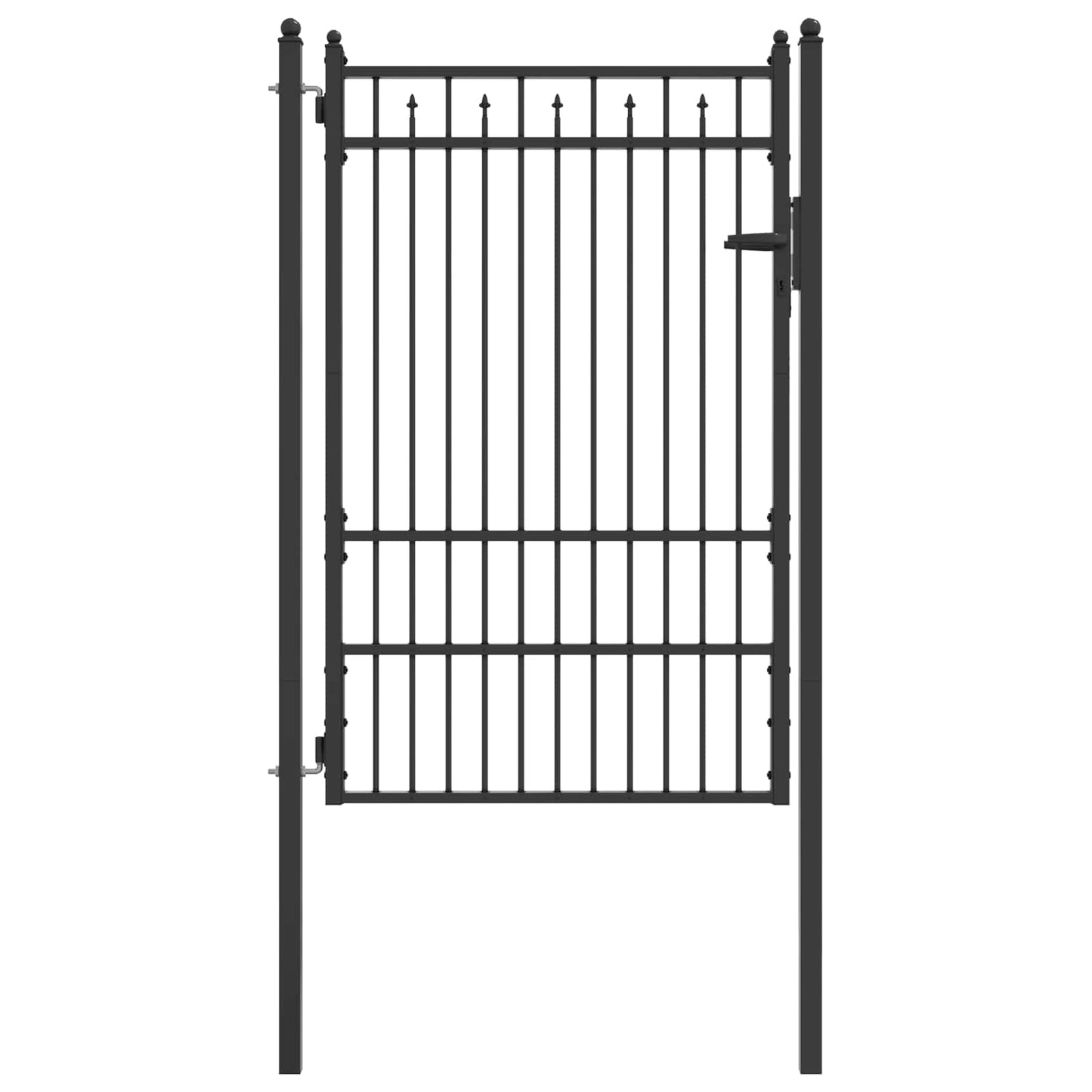 Fence Gate HORST 100 x 150 cm Metal Black Lockable