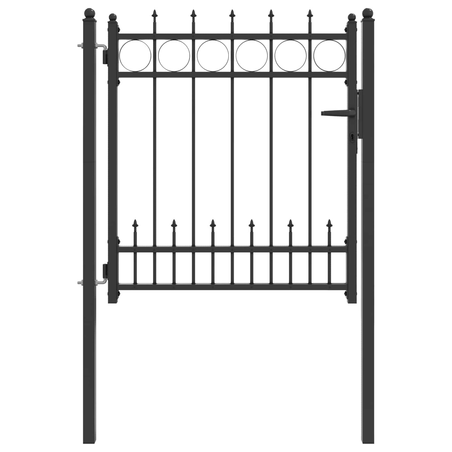 Fence Gate HORST Steel Black Lockable