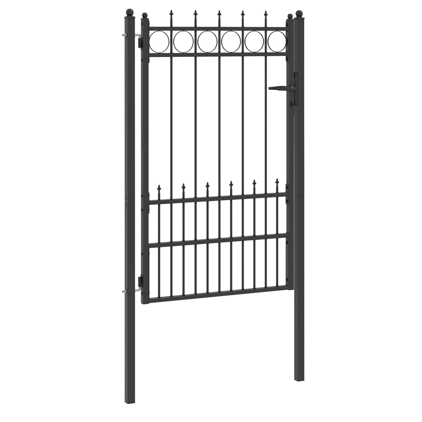 Fence Gate HORST Steel Black Lockable