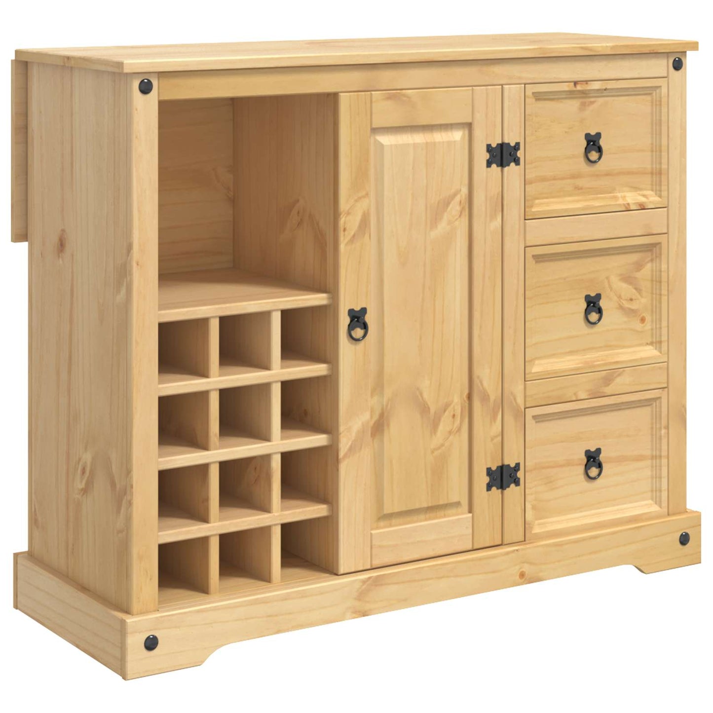 Kitchen Storage Honey Wax 112 x 70 x 91.5 cm Solid-Pine