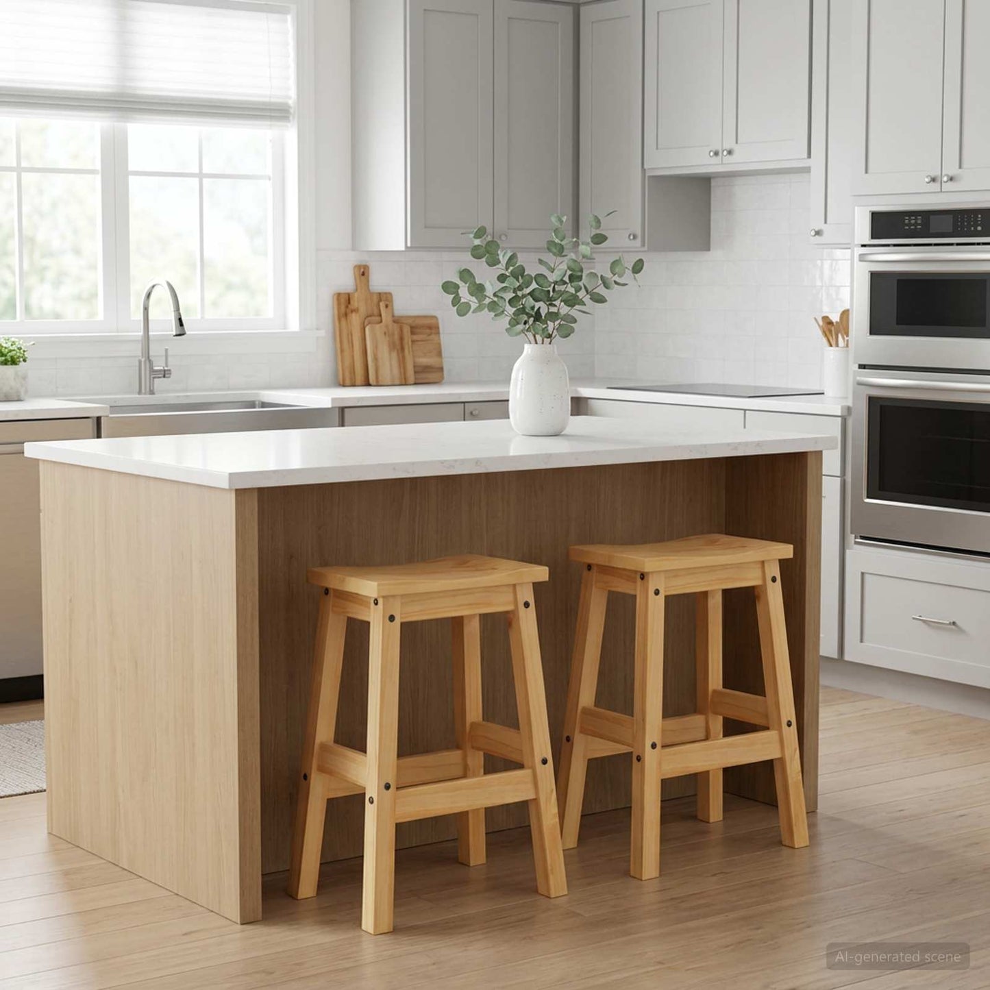 Bar Stool 2 pcs Honey Wax 44 x 30 x 63 cm Solid-Pine