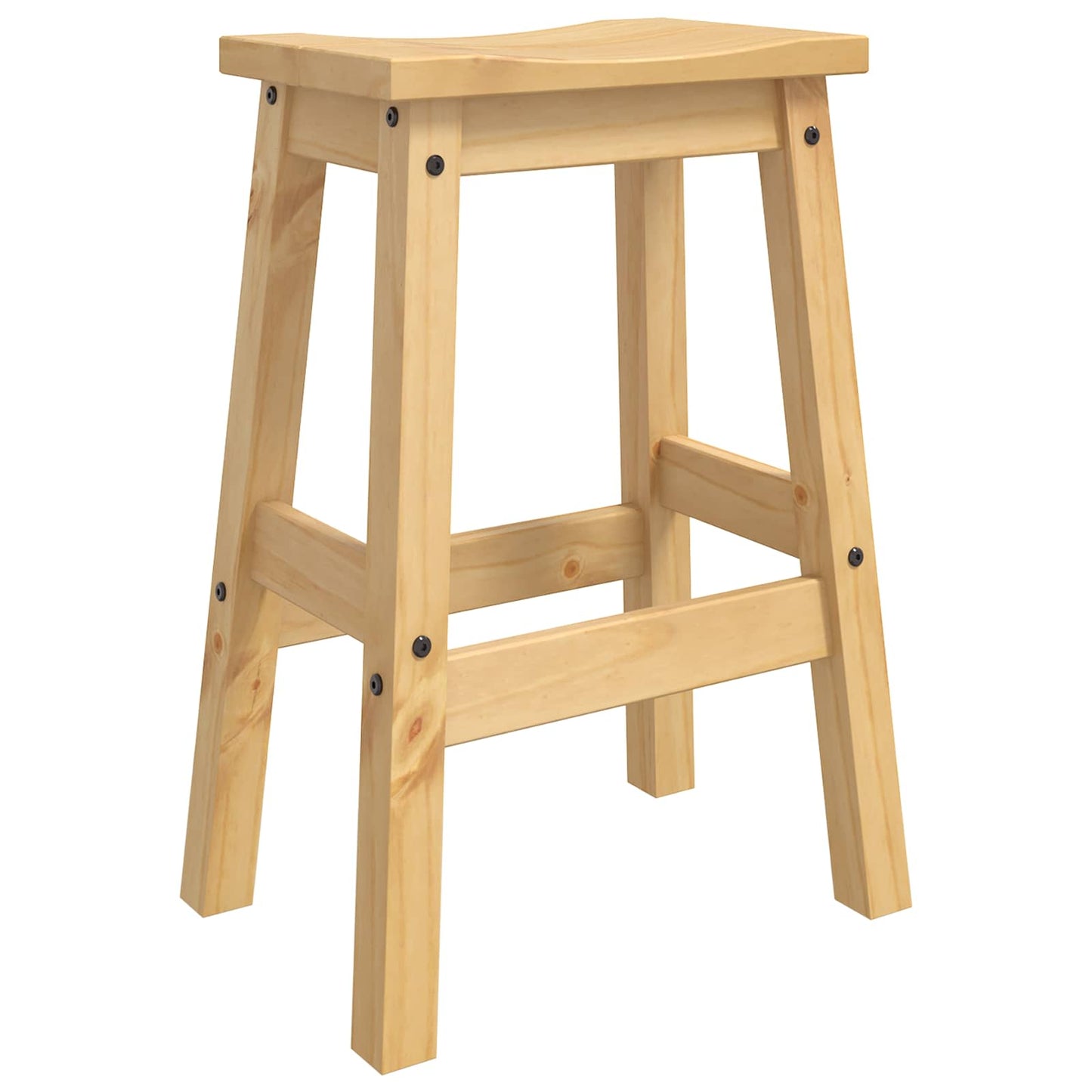 Bar Stool 2 pcs Honey Wax 44 x 30 x 63 cm Solid-Pine