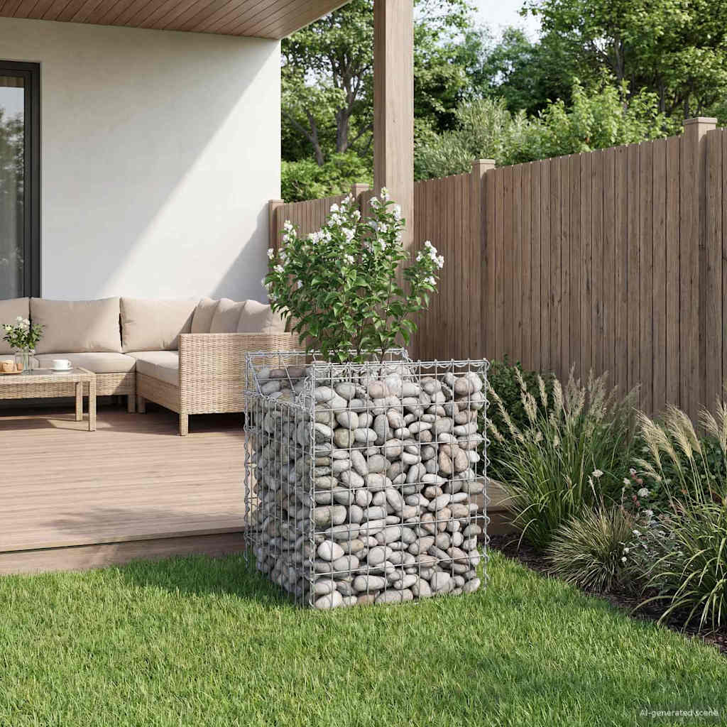 Gabion Raised Bed Silver