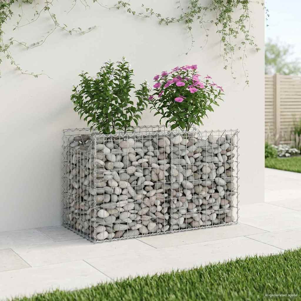 Gabion Raised Bed Silver