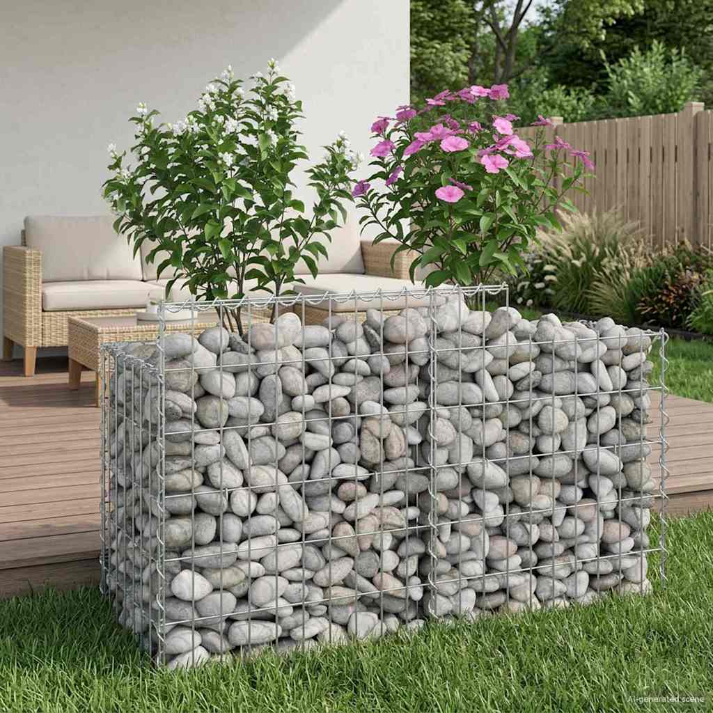 Gabion Raised Bed Silver