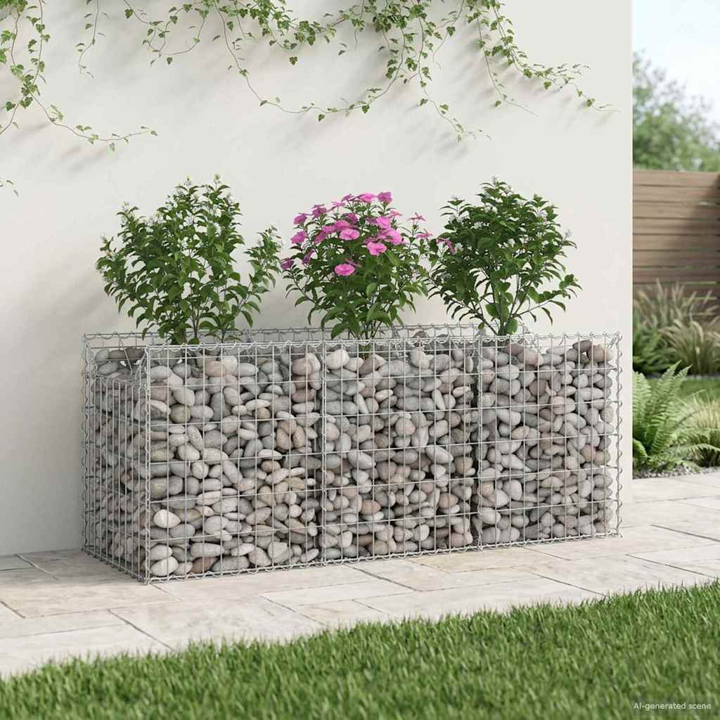 Gabion Raised Bed Silver