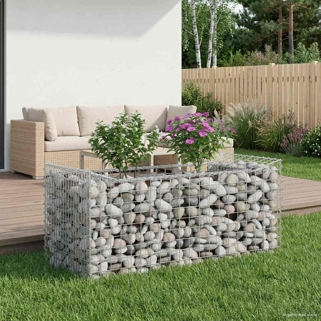 Gabion Raised Bed Silver