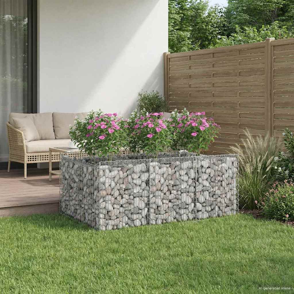 Gabion Raised Bed Silver
