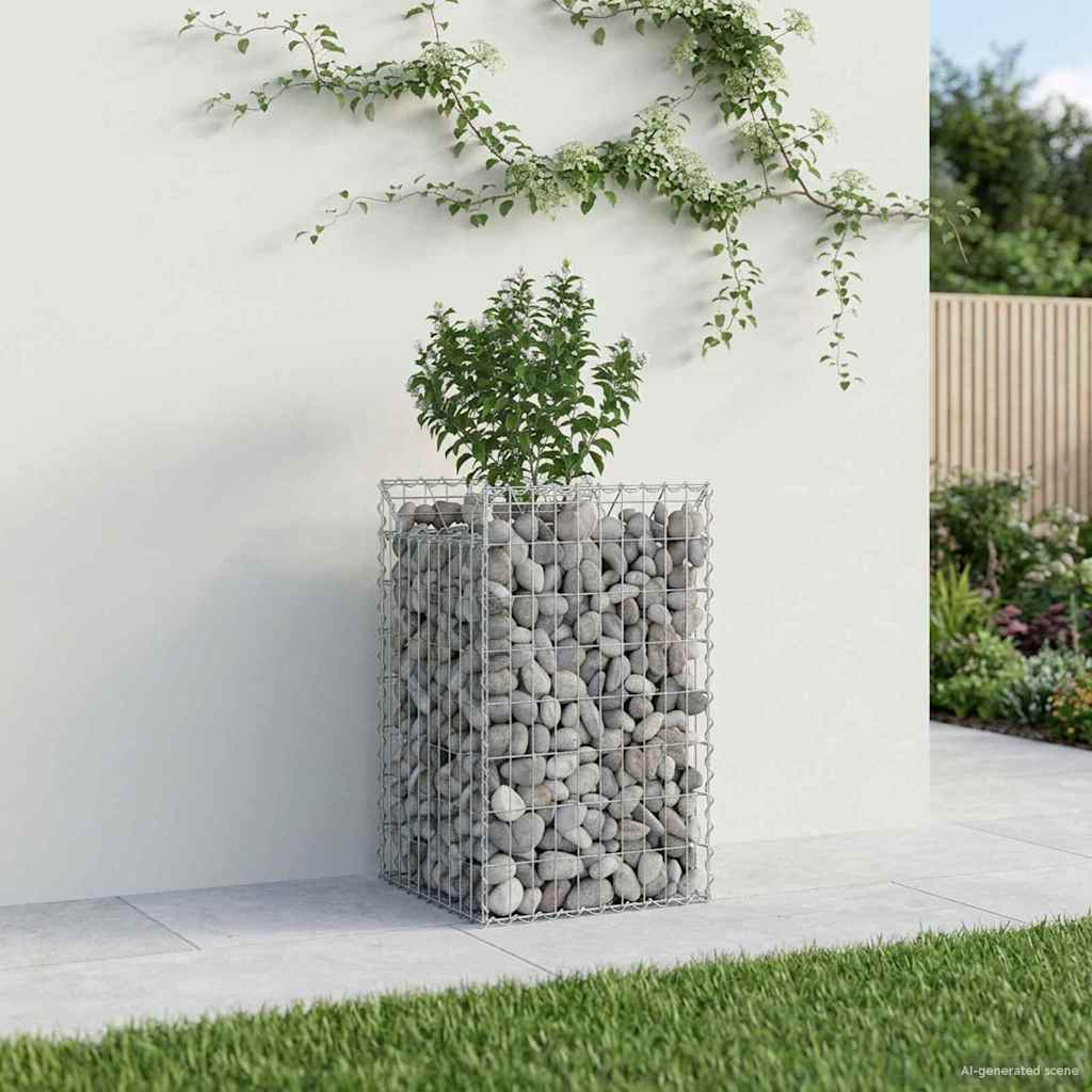 Gabion Raised Bed Silver