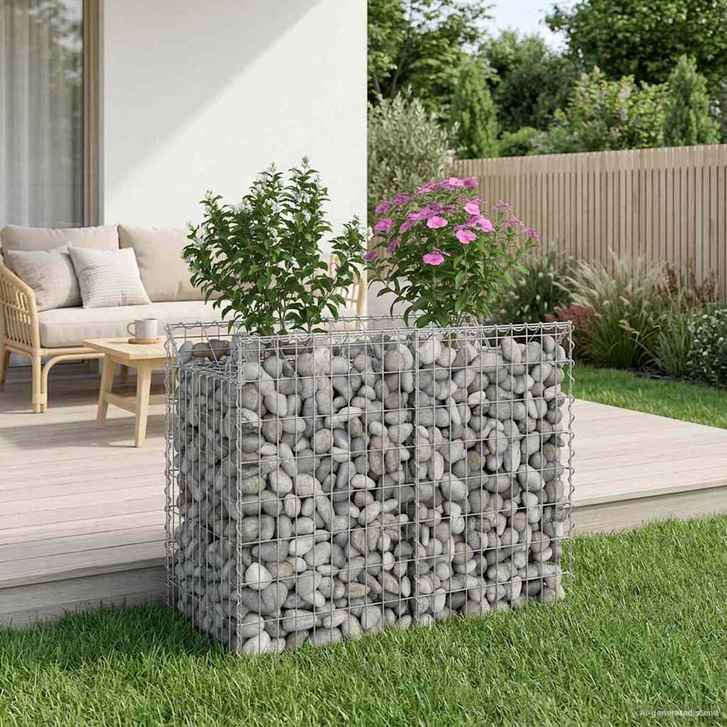 Gabion Raised Bed Silver
