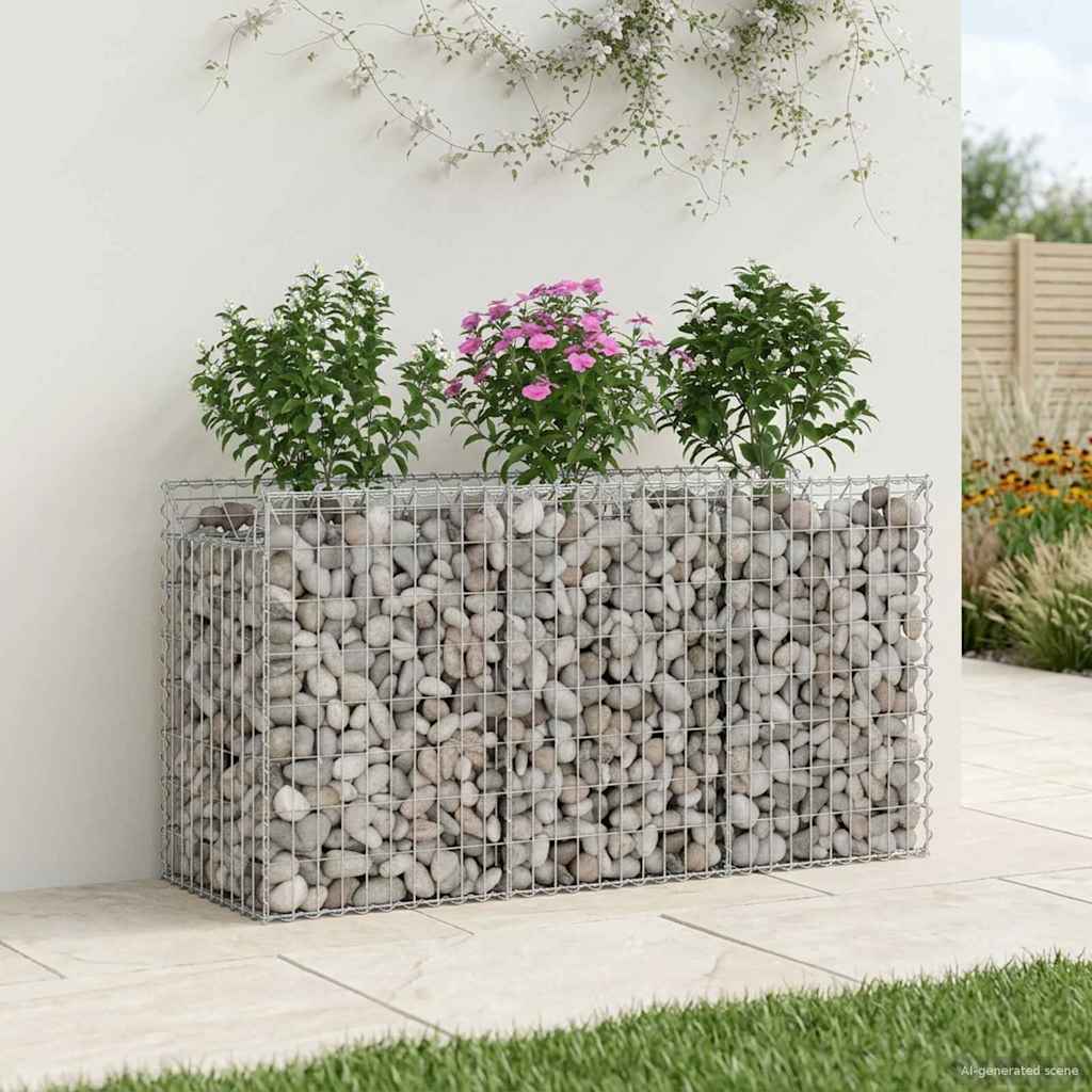 Gabion Raised Bed Silver