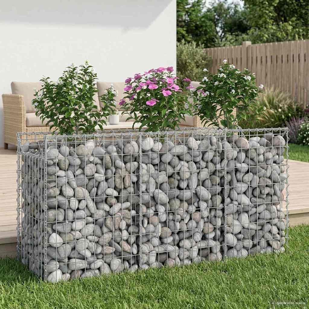 Gabion Raised Bed Silver