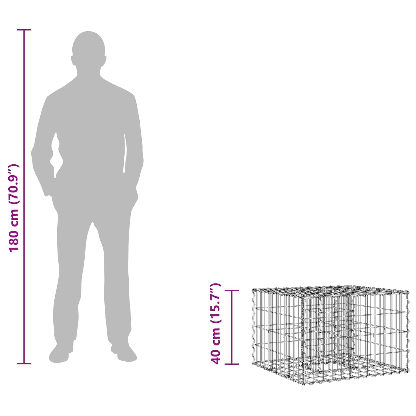 Gabion Raised Bed Silver