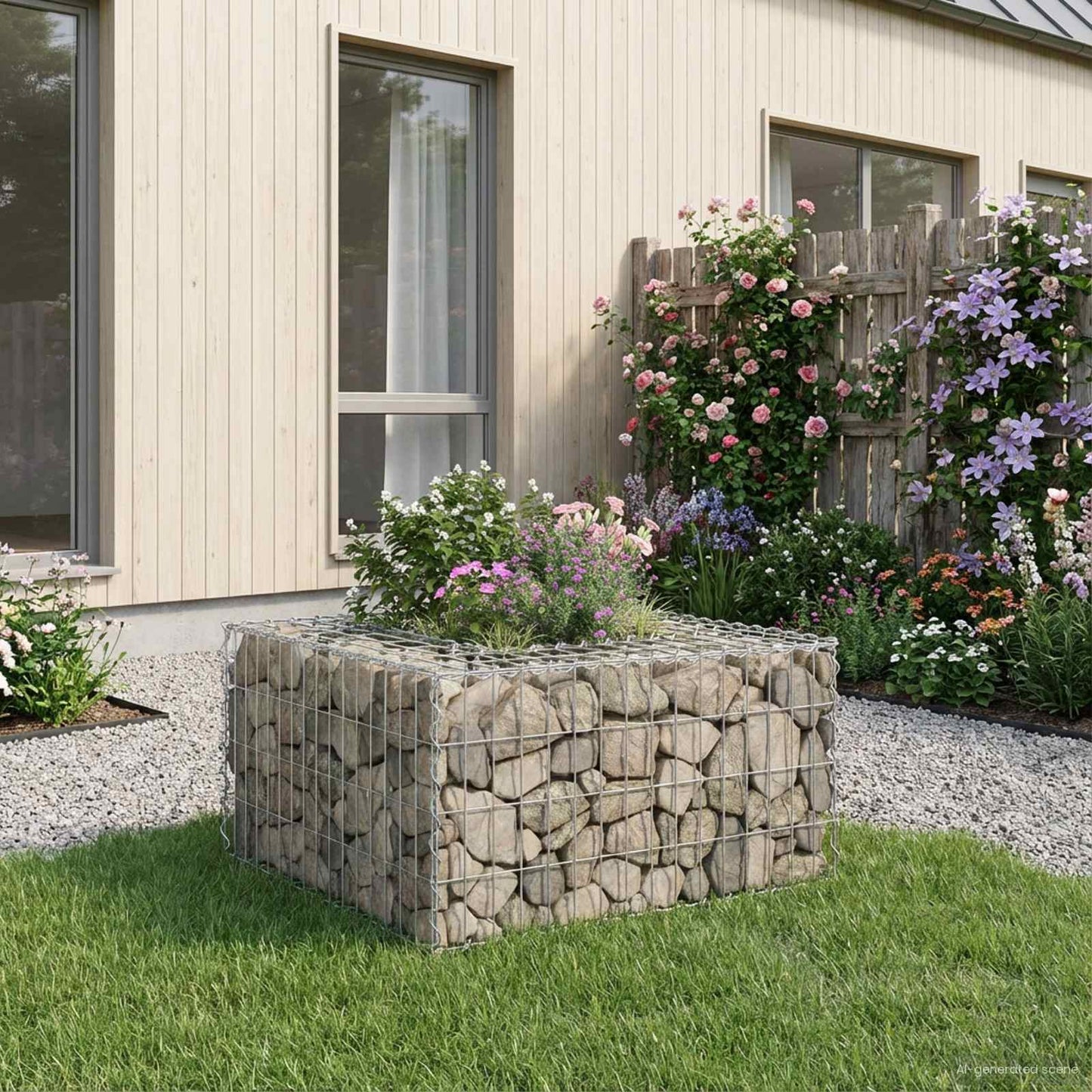 Gabion Raised Bed Silver