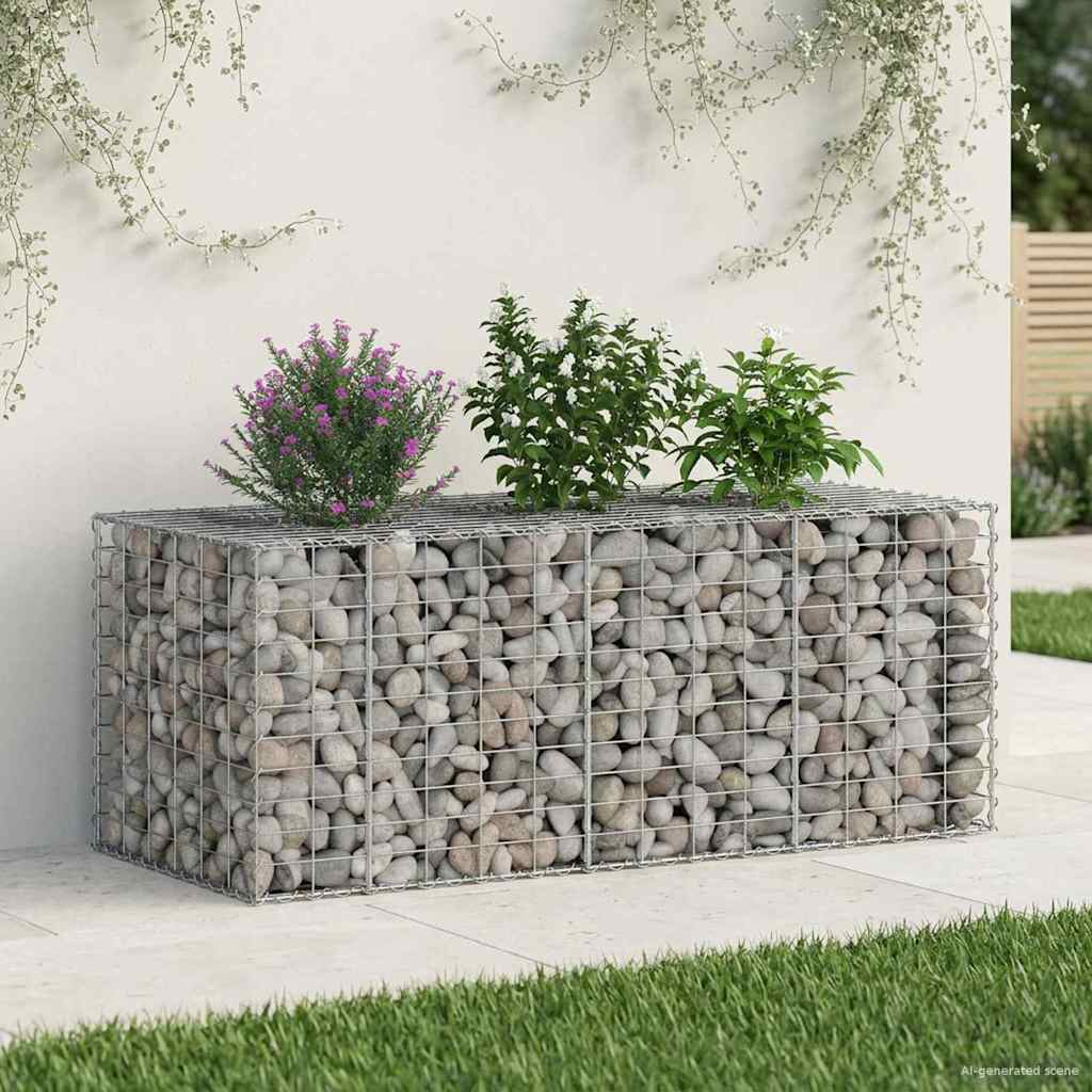 Gabion Raised Bed Silver
