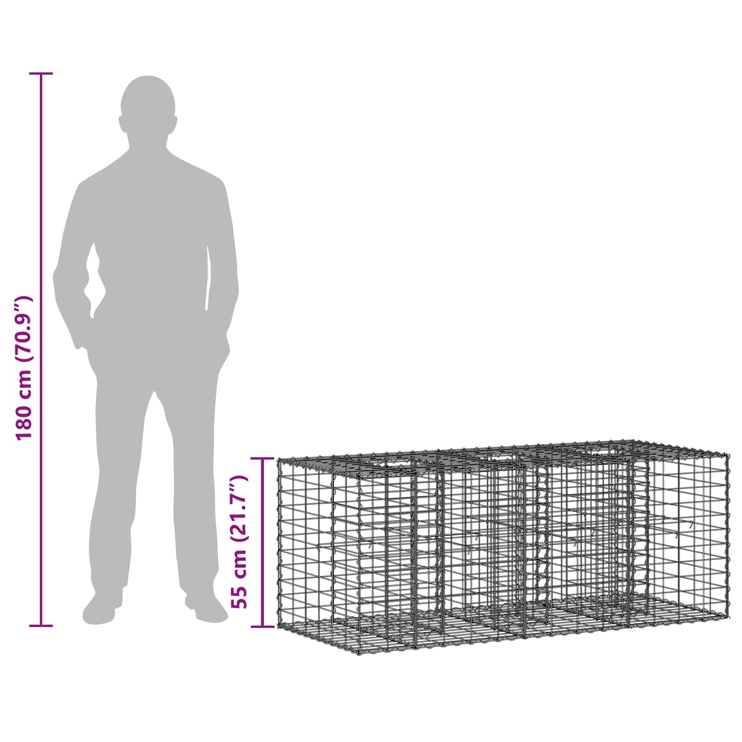 Gabion Raised Bed Silver