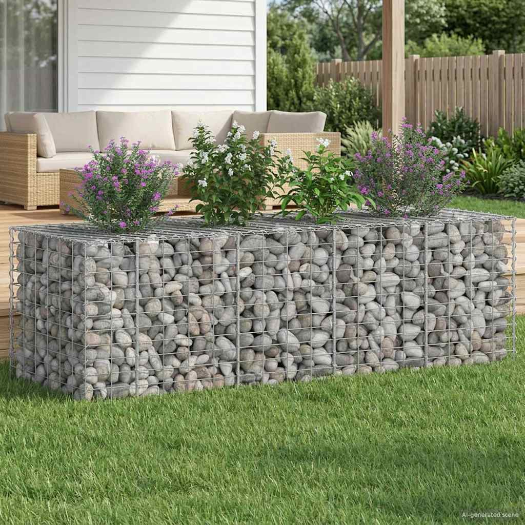 Gabion Raised Bed Silver