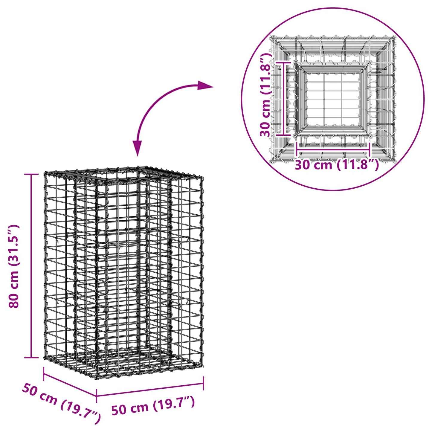 Gabion Raised Bed Silver