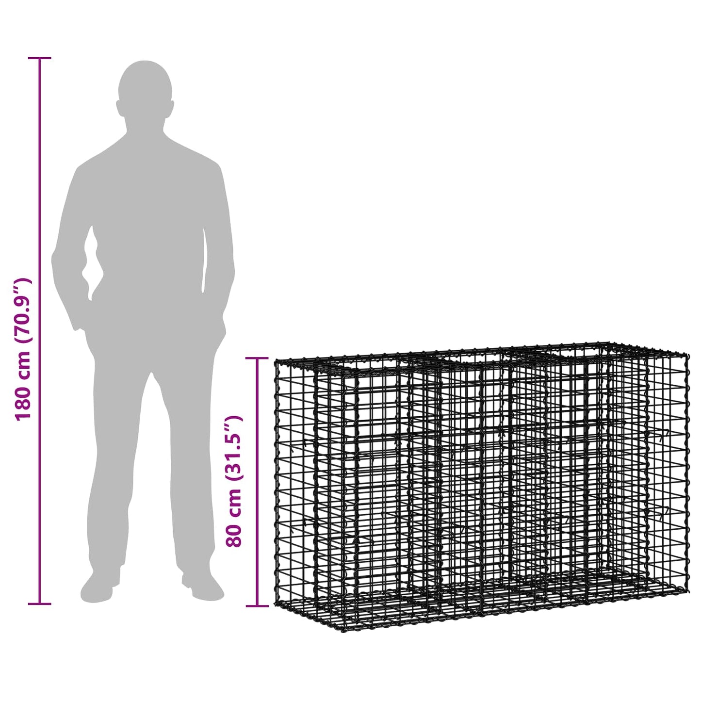 Gabion Raised Bed Silver