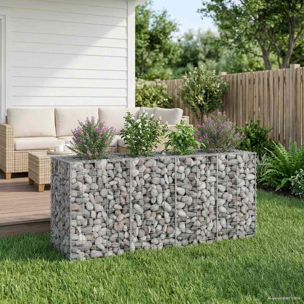 Gabion Raised Bed Silver