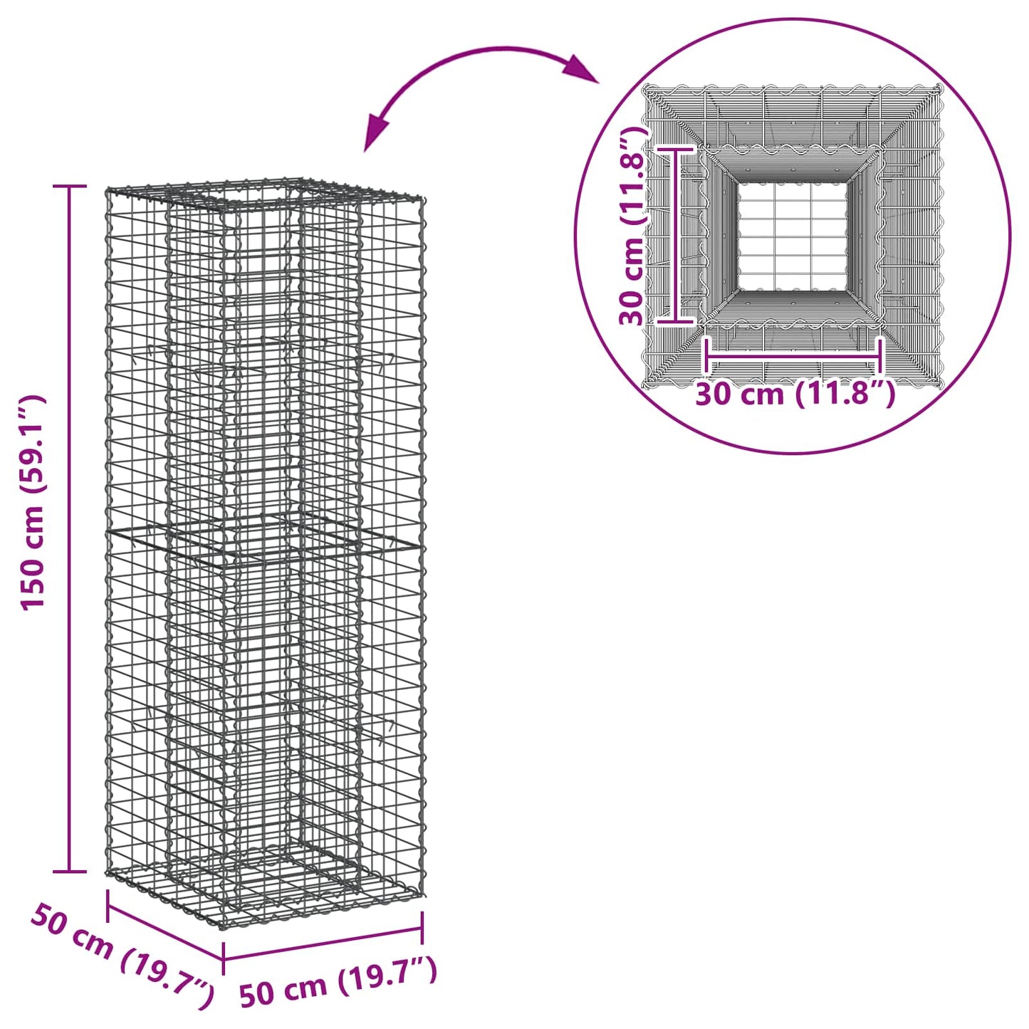 Gabion Raised Bed Silver