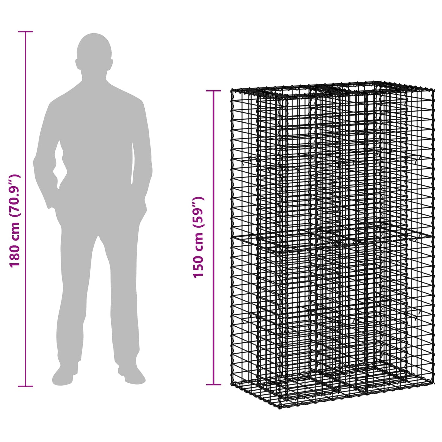 Gabion Raised Bed Silver