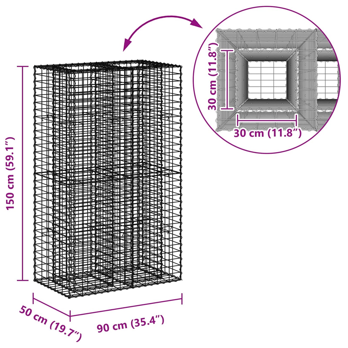 Gabion Raised Bed Silver