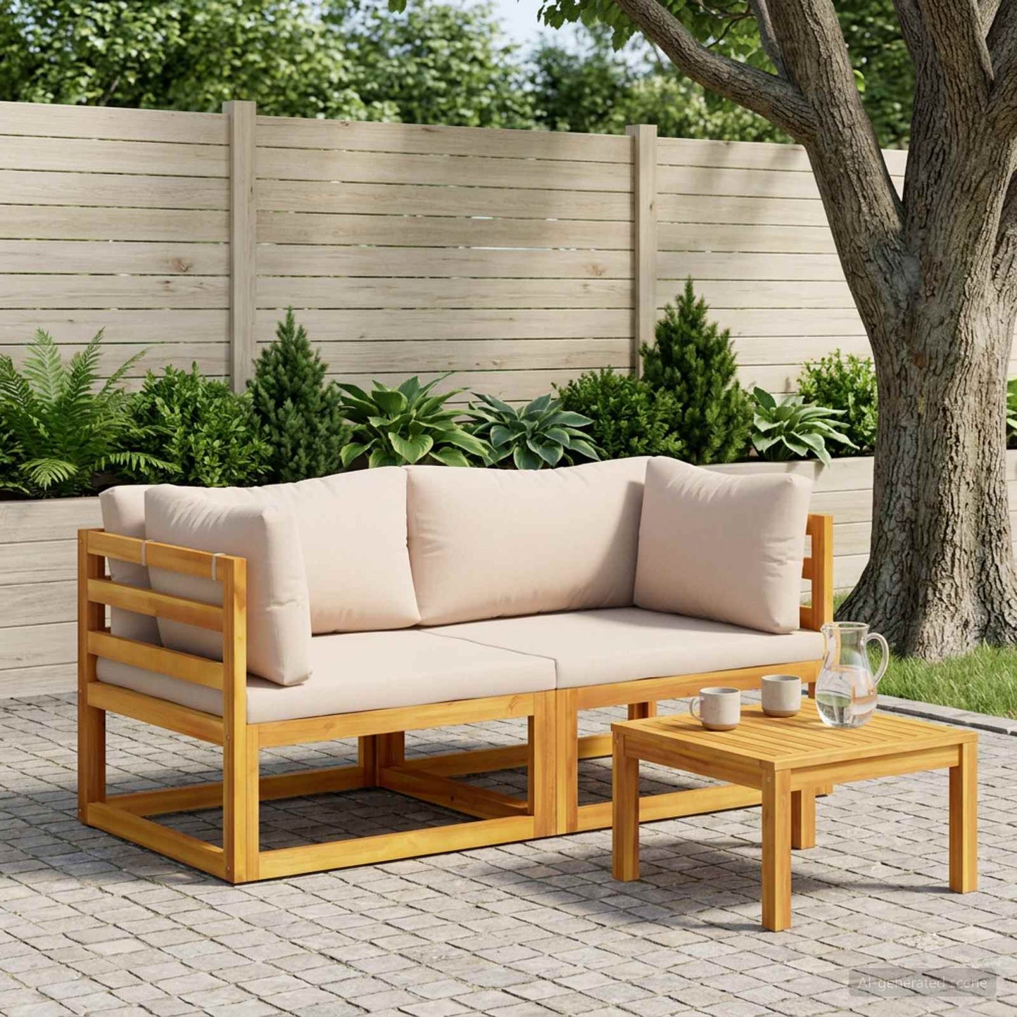 Sectional Corner Sofa with Cushions 2 pcs 2-Seater
