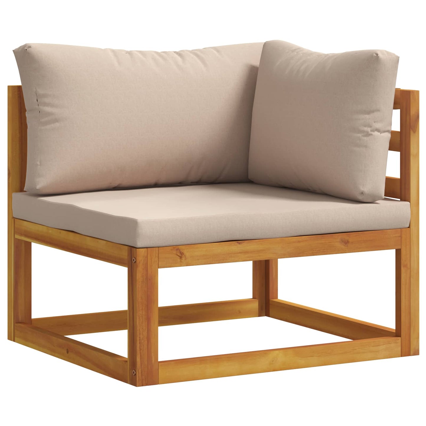Sectional Corner Sofa with Cushions Natural
