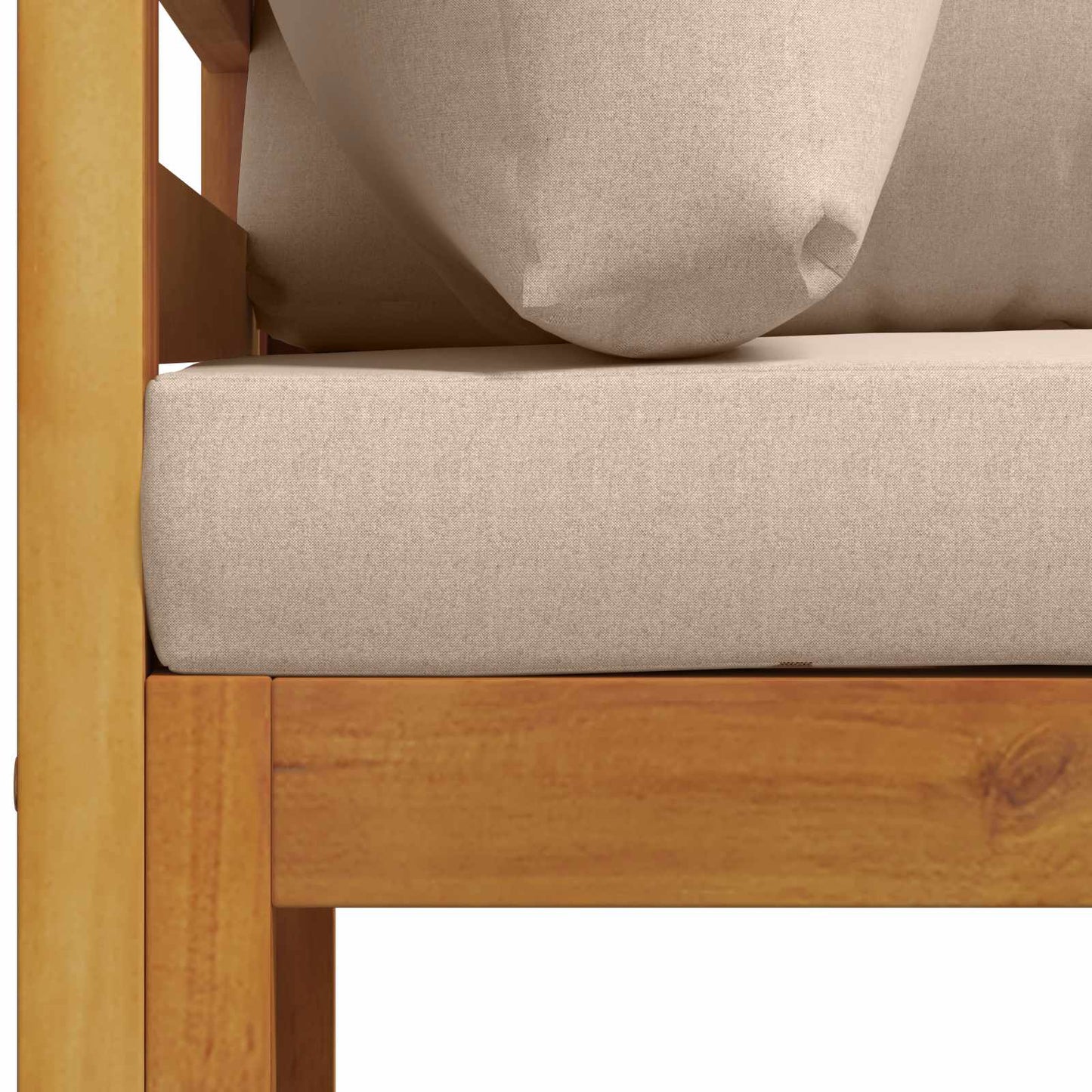 Sectional Corner Sofa with Cushions Natural