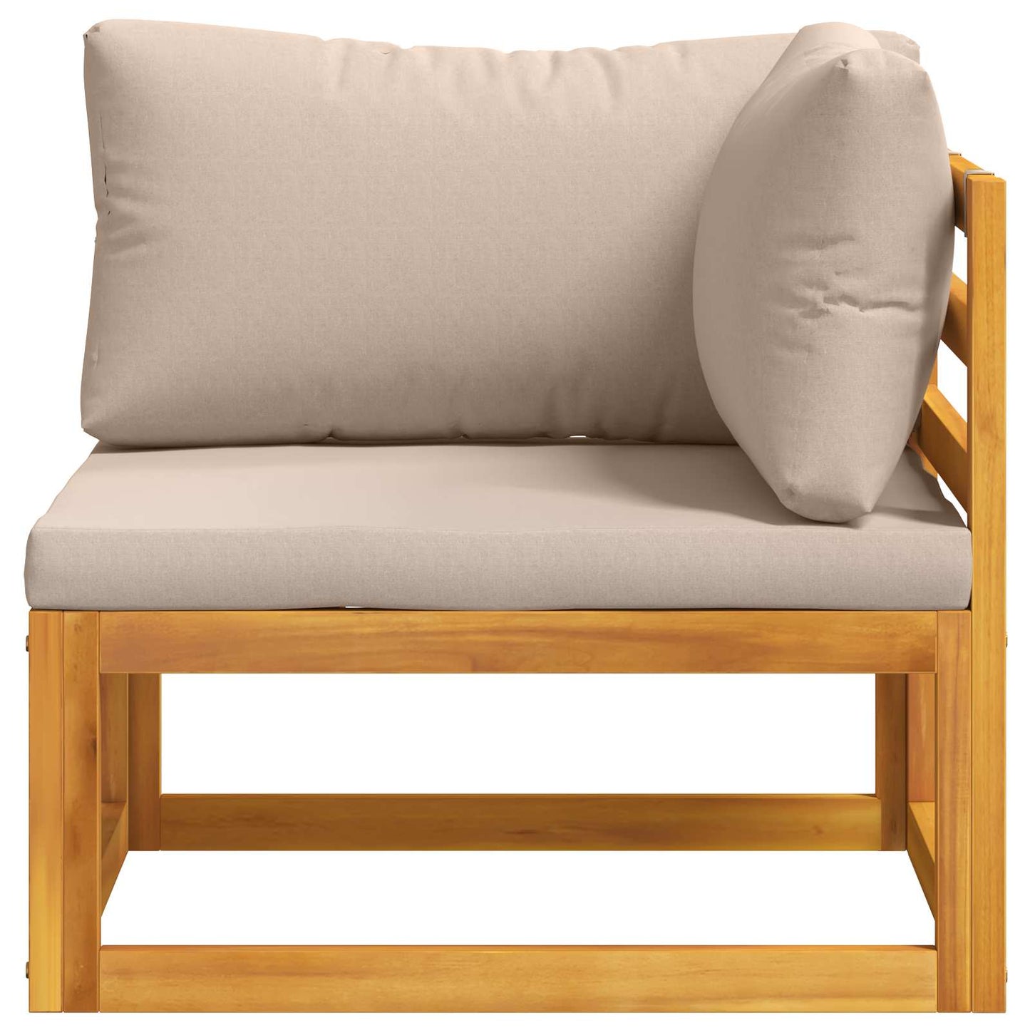 Sectional Corner Sofa with Cushions Natural