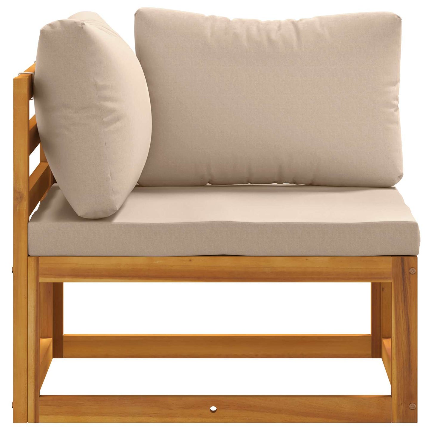Sectional Corner Sofa with Cushions Natural