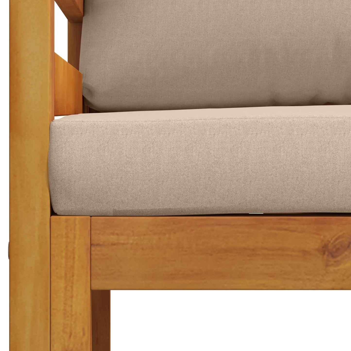 Sectional Corner Sofa with Cushions Natural