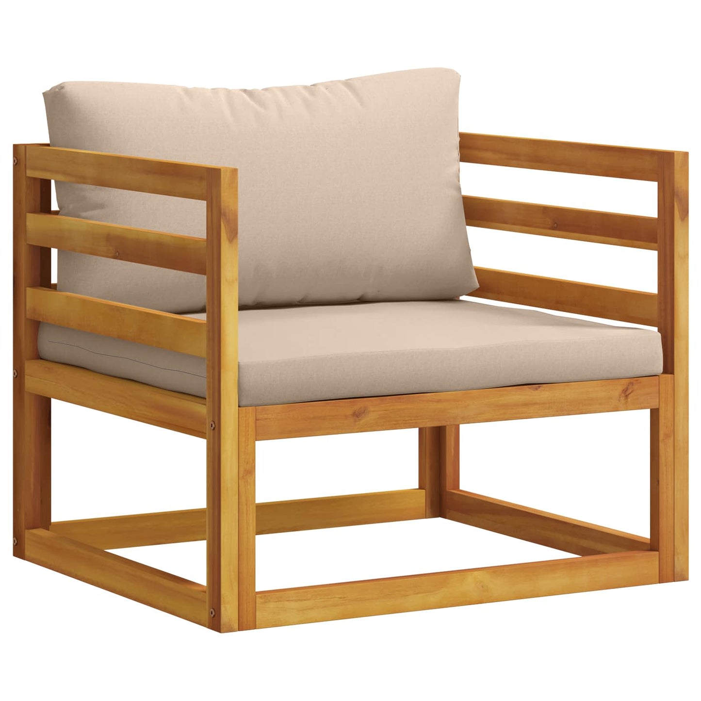 Sectional Corner Sofa with Cushions Natural