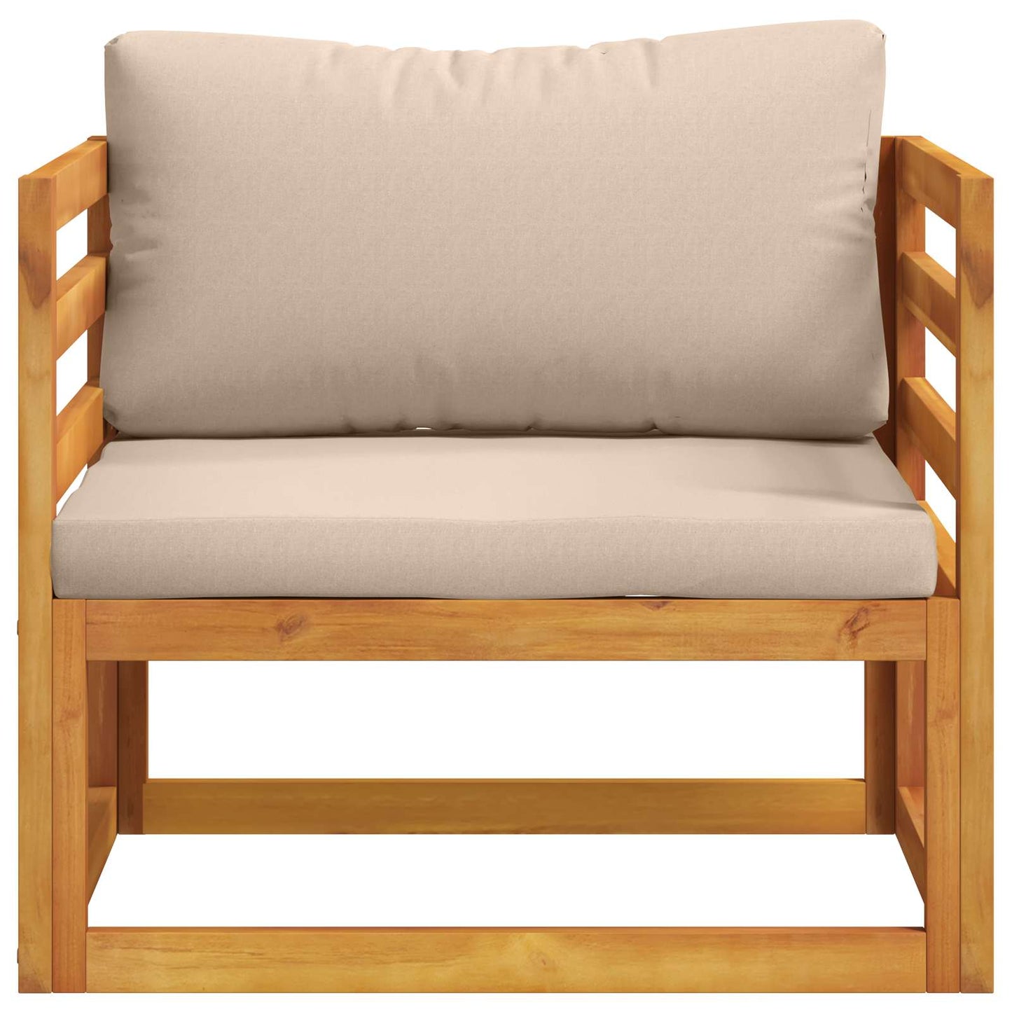 Sectional Corner Sofa with Cushions Natural