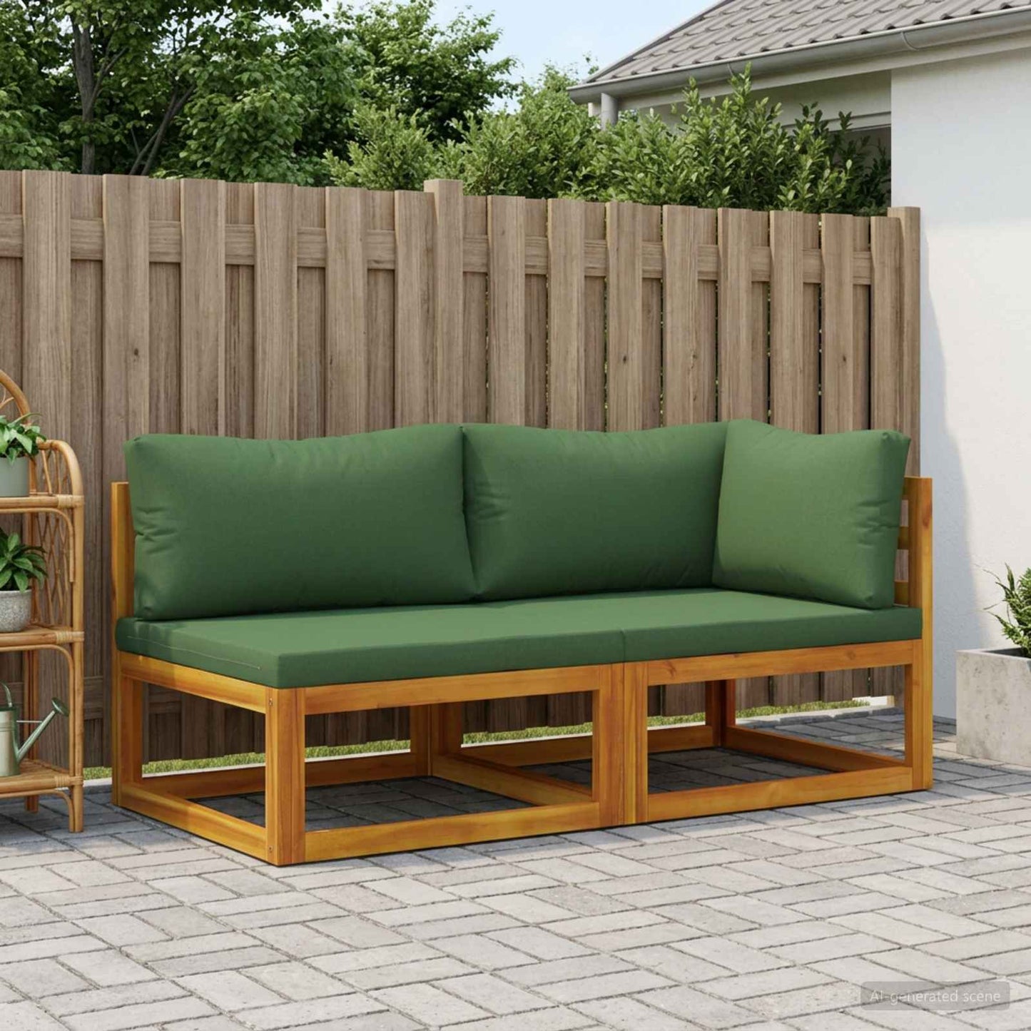 Sectional Sofa Set with Cushions 2 pcs 2-Seater