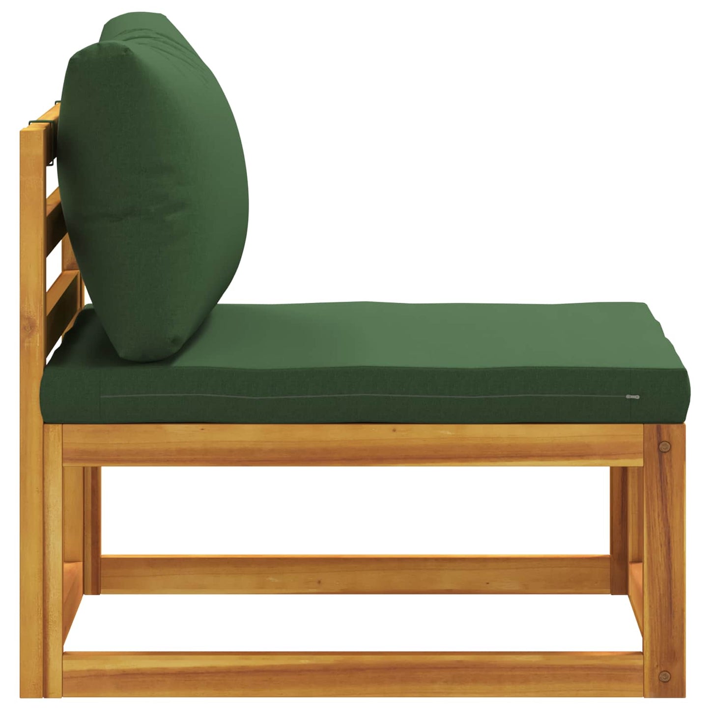 Sectional Middle Sofa with Cushions 100% polyester Solid Acacia