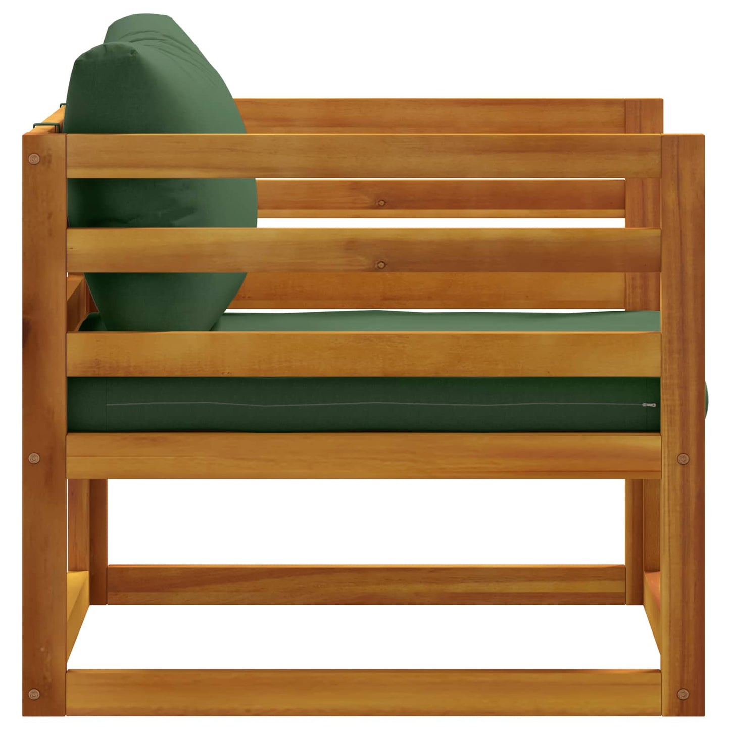 Sectional Armchair with Cushions 100% polyester Solid Acacia