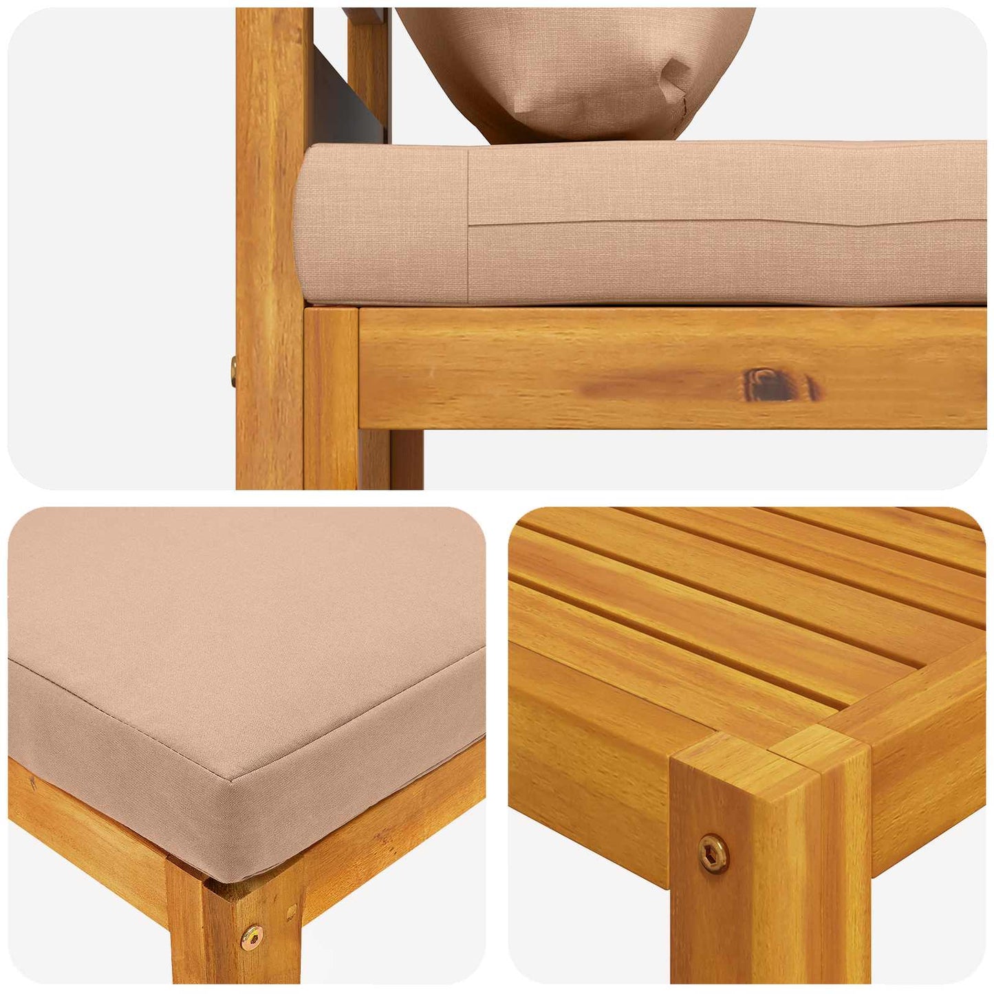 3 pcs Sectional Sofa Set with Cushions