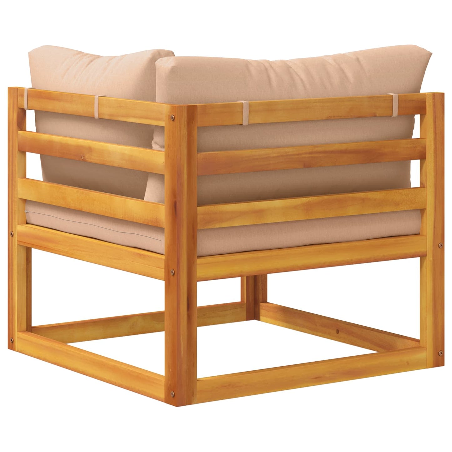 Sectional Corner Sofa with Cushions Natural