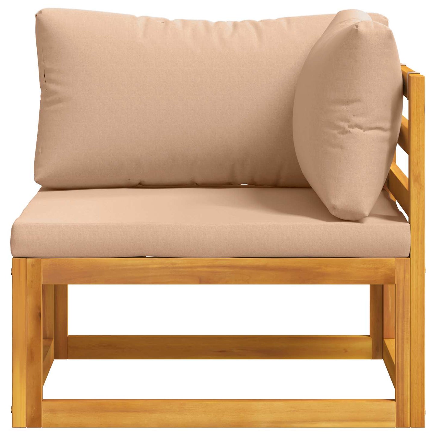 Sectional Corner Sofa with Cushions Natural