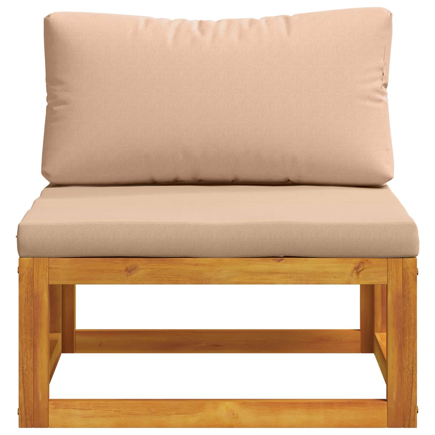 Sectional Middle Sofa with Cushions 100% polyester Solid Acacia