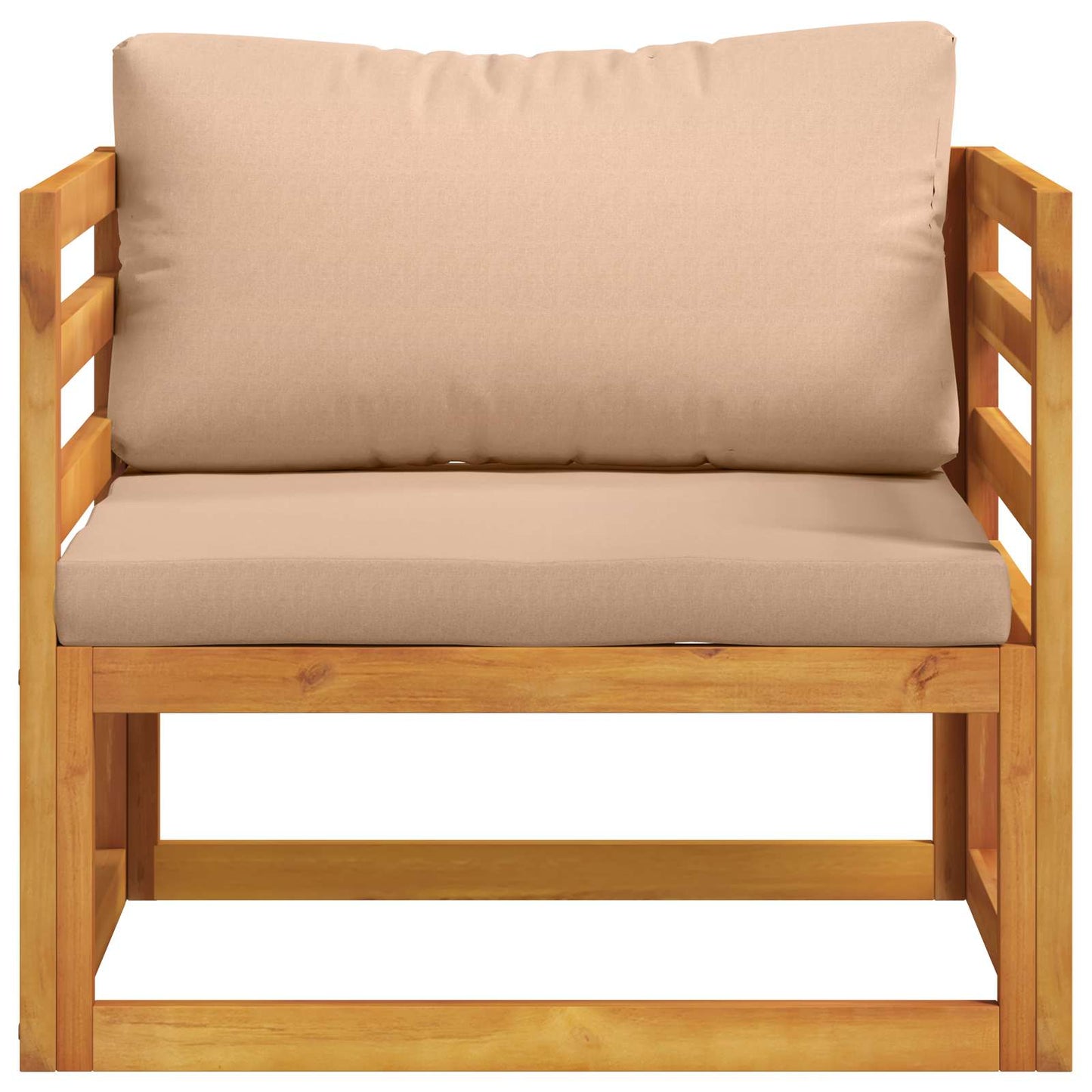 Sectional Armchair with Cushions 100% polyester Solid Acacia