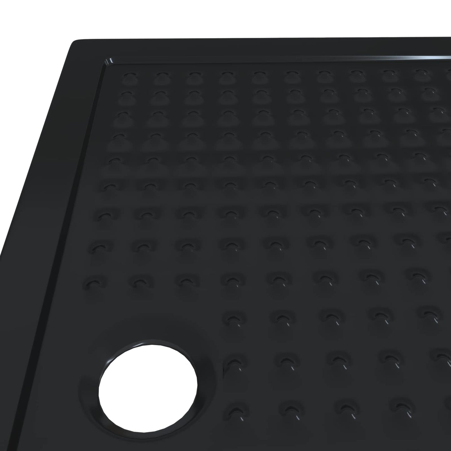 Shower Base Tray with Dots Black 120 x 80 x 4 cm ABS