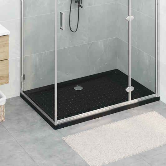 Shower Base Tray with Dots Black 120 x 80 x 4 cm ABS
