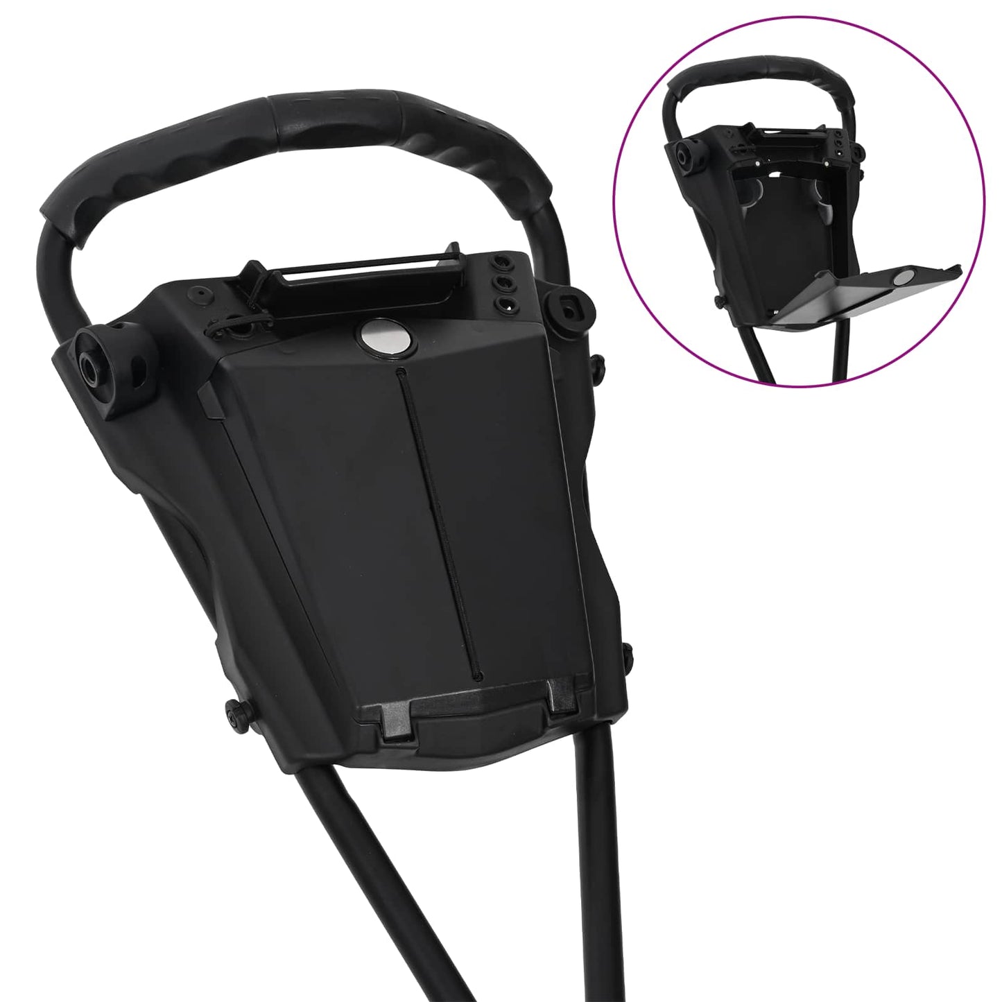 Golf Trolley Black Iron Foldable