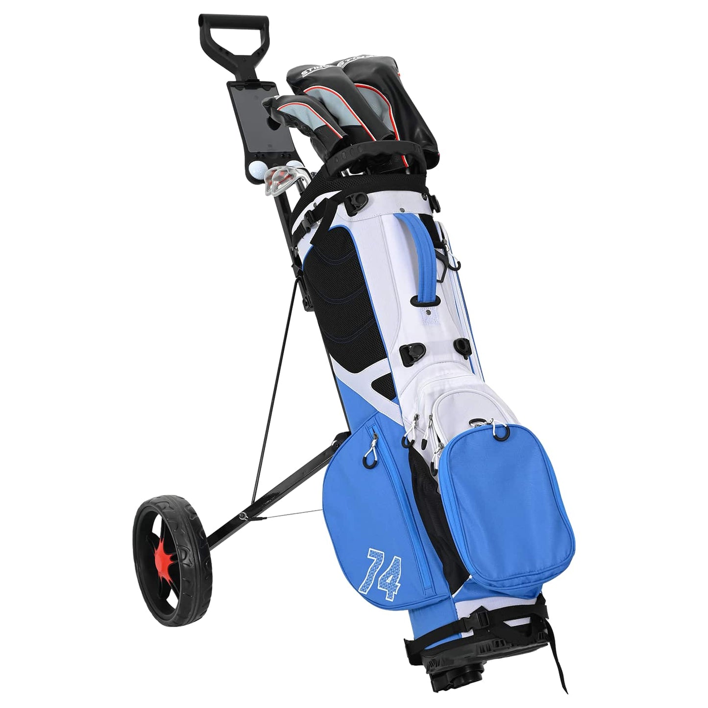 Golf Trolley Black Iron Foldable