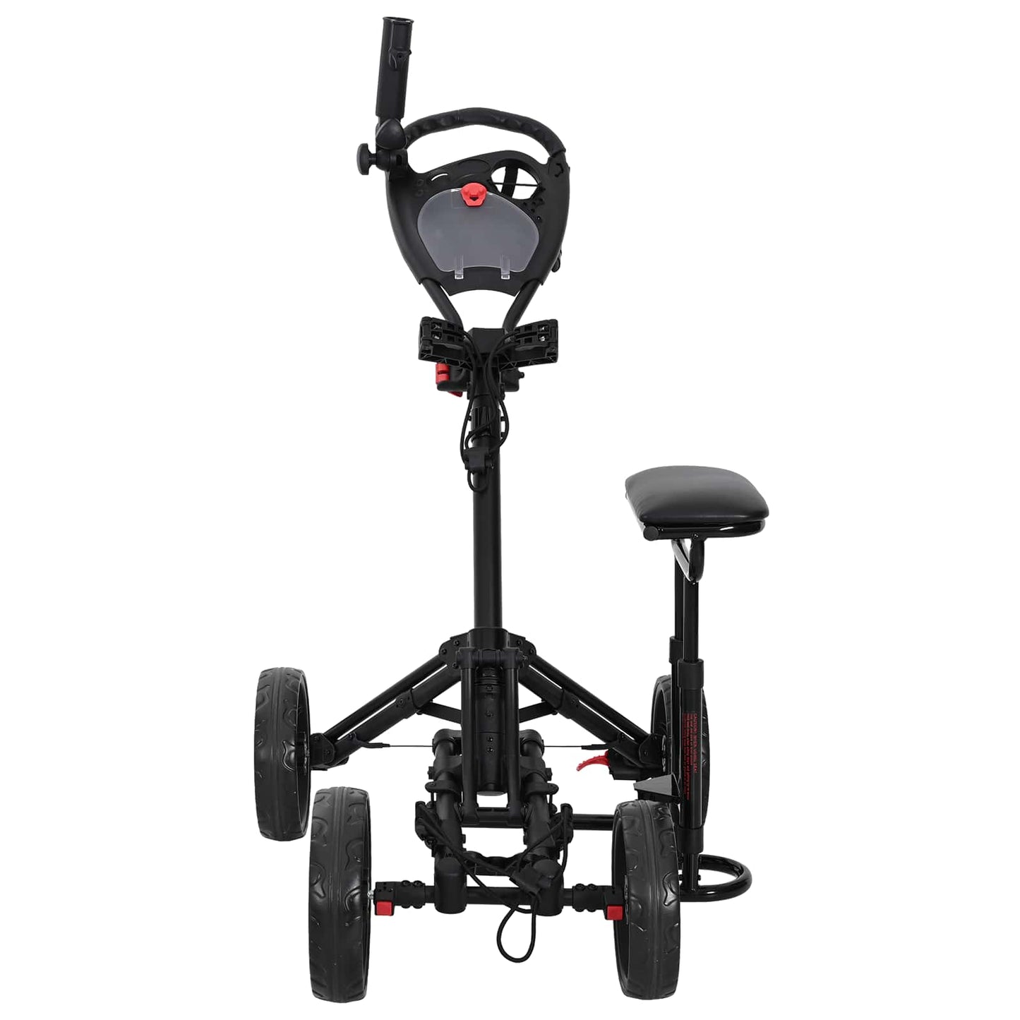 Golf Trolley with Seat Black Aluminium Foldable